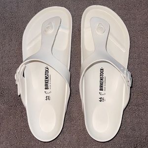 White Birkenstock Flip Flops Size 44